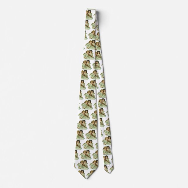 Vintage Christmas, Victorian Angels Music Violin Tie (Front)