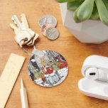 Vintage Christmas Victorian People Going to Church Key Ring<br><div class="desc">Vintage illustration religious Merry Christmas holiday image featuring a crowd of people in town going to a beautiful cathedral on a snowy Christmas Eve. A gentle snow is falling in winter. Text reads: The Season's Greetings.</div>