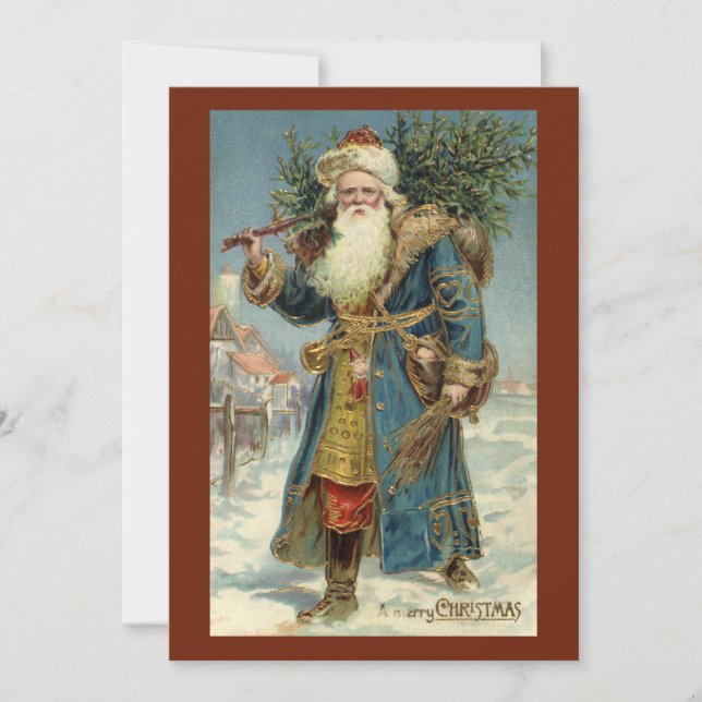 Vintage Christmas Victorian Santa Claus Invitation (Front)