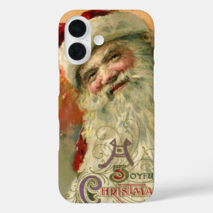 Vintage Christmas, Victorian Santa Claus Portrait iPhone 16 Case