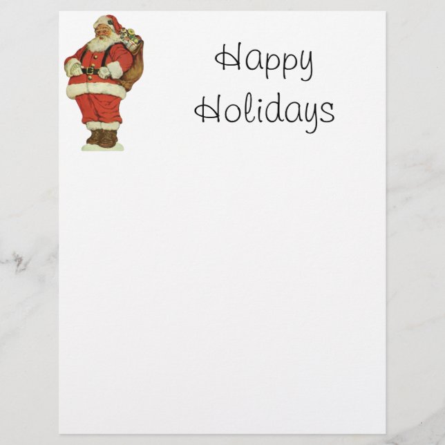 Vintage Christmas, Victorian Santa Claus with Toys (Front)