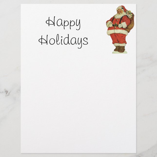 Vintage Christmas, Victorian Santa Claus with Toys (Front)