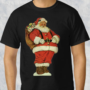 Vintage Christmas, Victorian Santa Claus with Toys T-Shirt