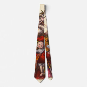 Vintage Christmas, Victorian Santa Claus With Toys Tie