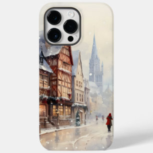 Vintage Christmas Village Street Holiday Case-Mate iPhone 14 Pro Max Case