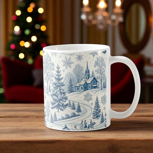 vintage Christmas Village Winter Scene Mug (Creator Uploaded)