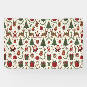 Vintage Christmas Vinyl Banner