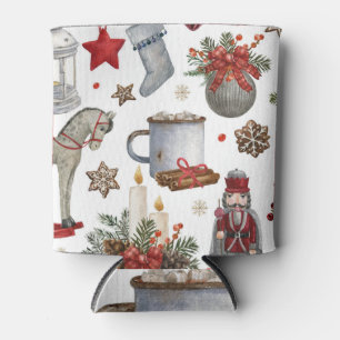 Vintage Christmas: Watercolor Toy Illustrations Can Cooler