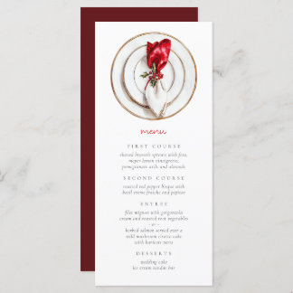 Vintage Christmas Wedding Festive  Menu