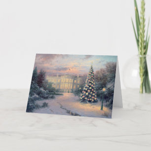 Vintage Christmas White House Card