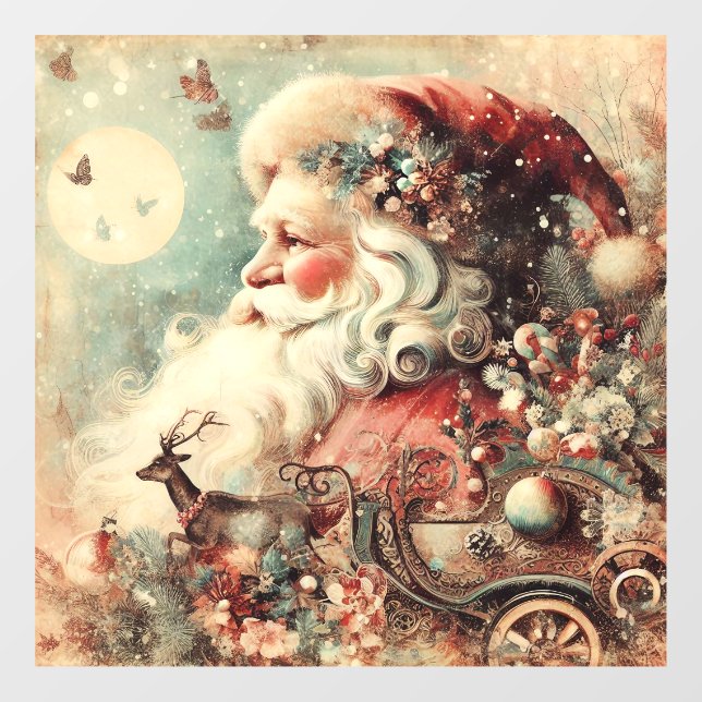 Vintage Christmas Window Cling (Sheet)
