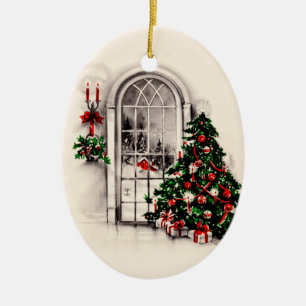 Vintage Christmas Window Lights Ornament