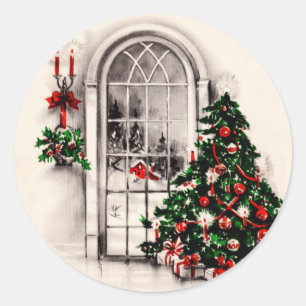Vintage Christmas Window Stickers