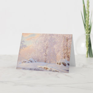 Vintage Christmas Winter Frost Holiday Card