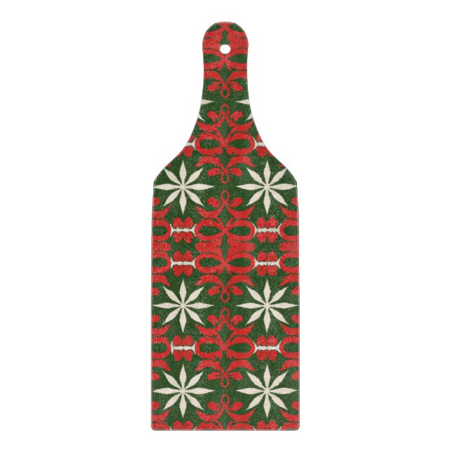 Vintage Christmas/winter patterned  Cutting Board (Front)