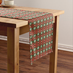 Vintage Christmas/winter patterned Long Table Runner