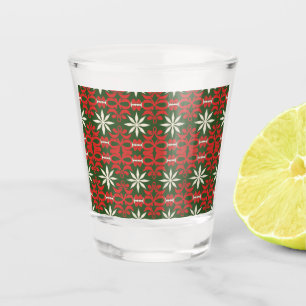 Vintage Christmas/winter patterned Shot Glass