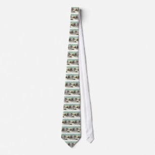 Vintage Christmas Winter Tie