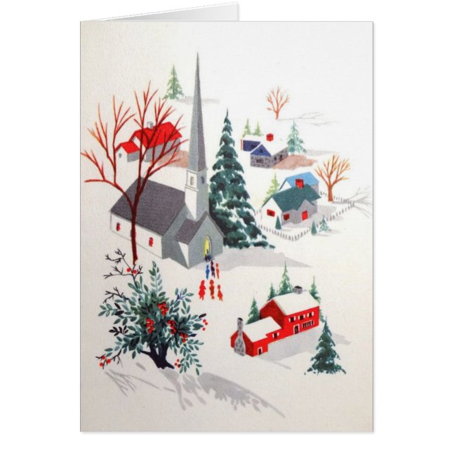 Vintage Christmas Winter Village (Front)