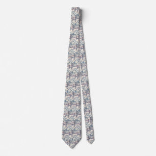 Vintage Christmas, Winter Village Snowscape Snow Tie