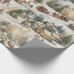 Vintage Christmas Winter Wonderland Wrapping Paper