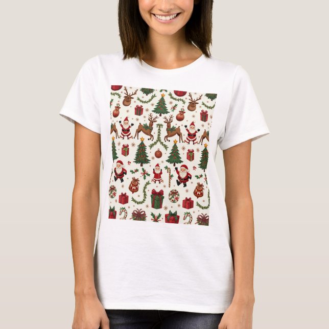 Vintage Christmas Women's Basic T-Shirt (Front)