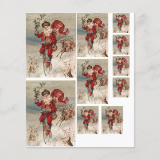 Vintage Christmas Yule Holiday Multi Image Sheet