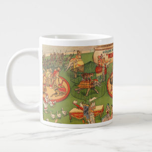 Vintage Christy Brothers Wild Animal Circus Poster Large Coffee Mug