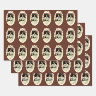 Vintage Christy Girl, Antique Bridal Portrait Wrapping Paper Sheet