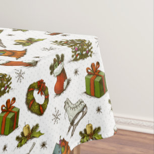 Vintage Chrsitmas Tablecloth
