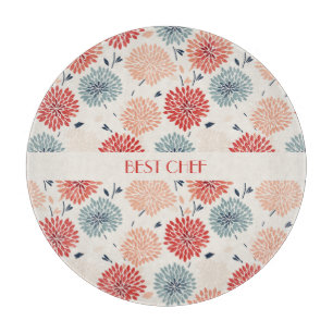 Vintage Chrysanthemum Motif Japenese Pattern Cutting Board