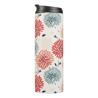 Vintage Chrysanthemum Motif Japenese Pattern Thermal Tumbler