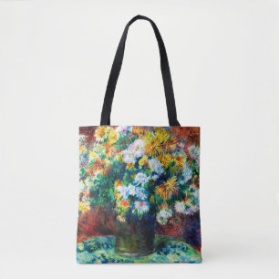 Vintage Chrysanthemums by Pierre-Auguste Renoir Tote Bag