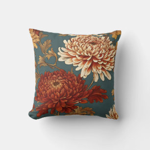 Vintage Chrysanthemums Cushion