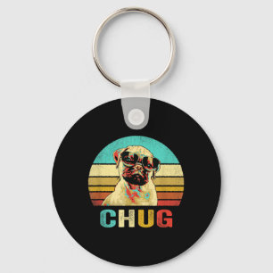Vintage Chug Shirt Dog Sunset Key Ring