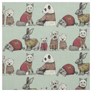 vintage chums mint fabric