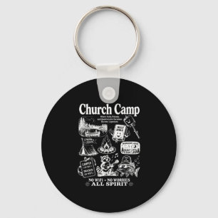 Vintage church camp christian camper camping faith key ring