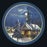 Vintage Church Christmas Gift Stickers<br><div class="desc">Merry Christmas / Happy Holidays. Christmas Gift Stickers with a Vintage Christmas Church image. Matching cards,  favours and gifts available in the Christmas & New Year  Category of our store.</div>