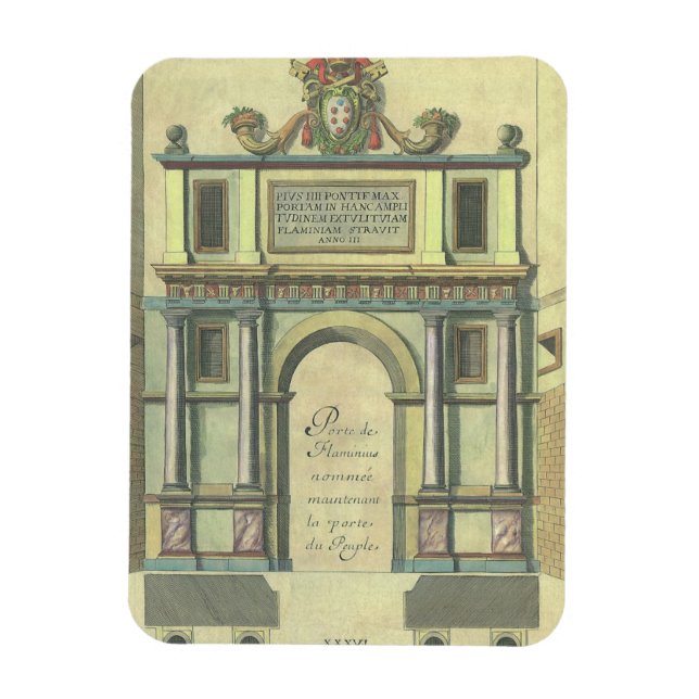 Vintage Church Door Entry Renaissance Architecture Magnet (Vertical)
