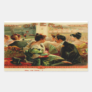 Vintage Cigar Box Art Rectangular Sticker