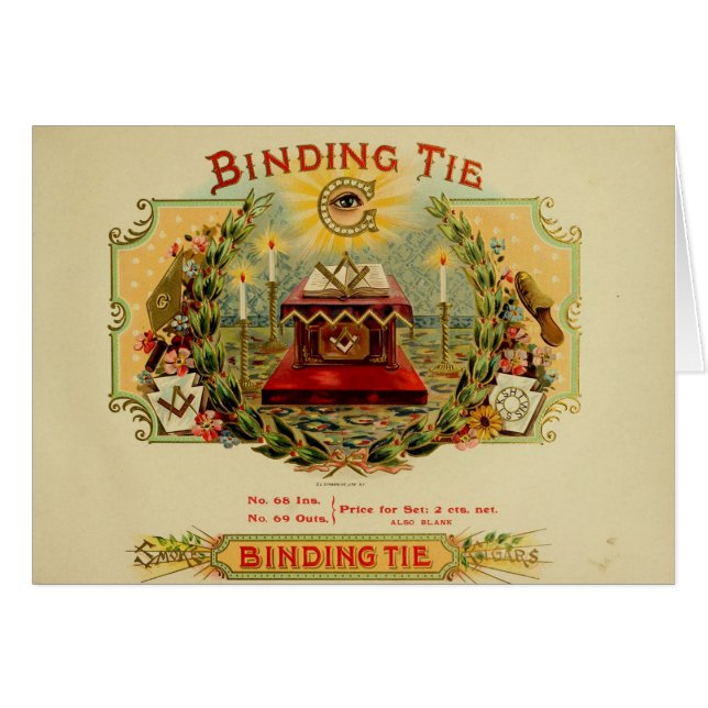 Vintage Cigar Box Label (Front Horizontal)