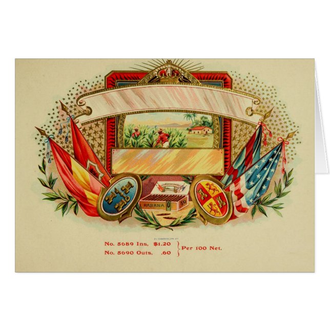 Vintage Cigar Box Label (Front Horizontal)