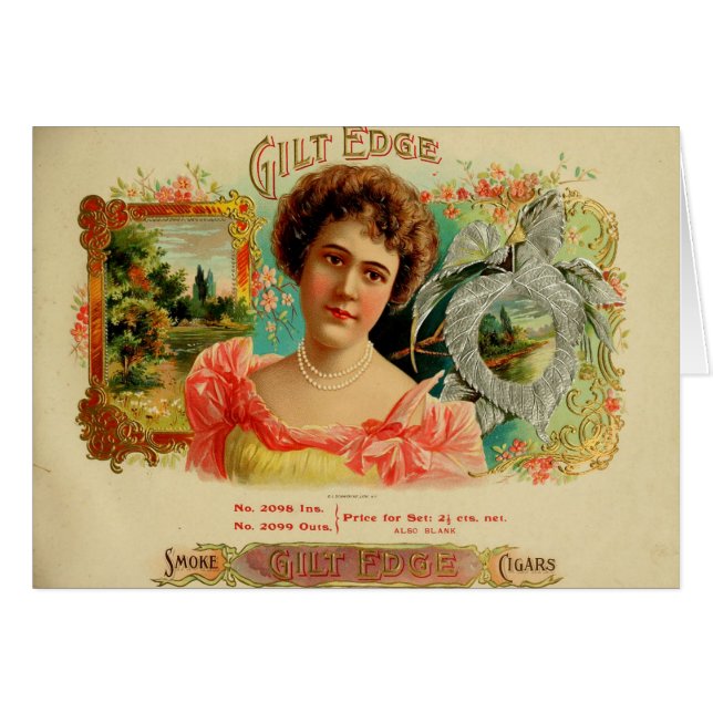 Vintage Cigar Box Label (Front Horizontal)