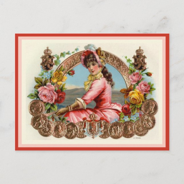 Vintage Cigar Box Label Postcard (Front)