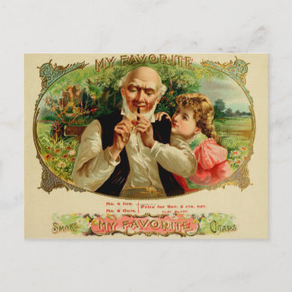 Vintage Cigar Box Label Postcard