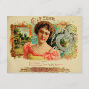 Vintage Cigar Box Label Postcard