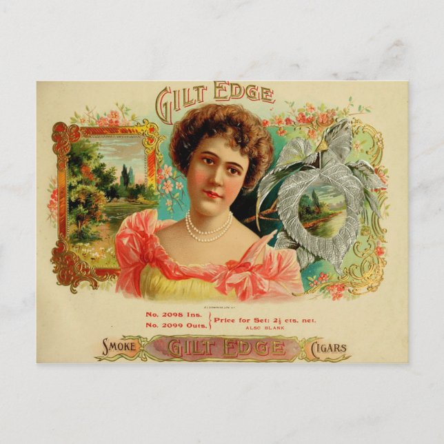 Vintage Cigar Box Label Postcard (Front)