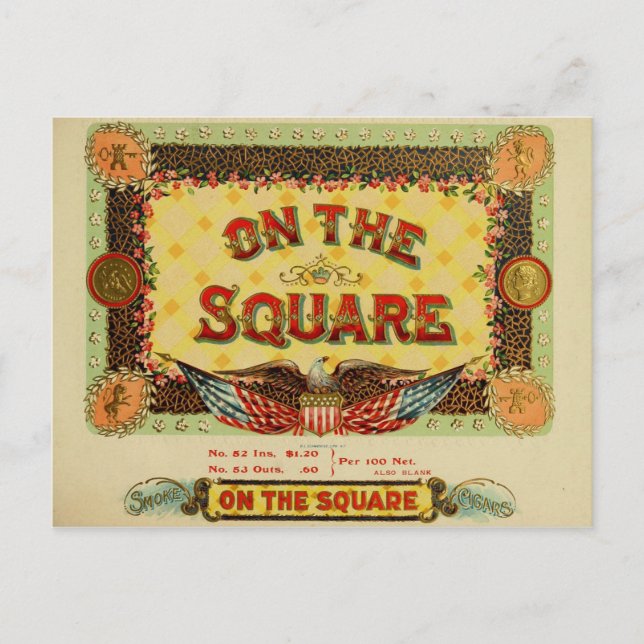 Vintage Cigar Box Label Postcard (Front)