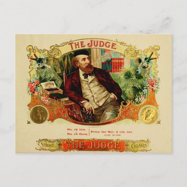 Vintage Cigar Box Label Postcard (Front)