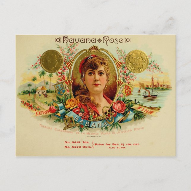 Vintage Cigar Box Label Postcard (Front)
